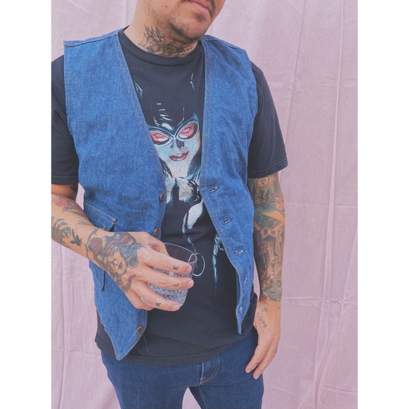 Lee Other - Sold • Lee 1970s Vintage Denim Jean Vest 42R M Medium
